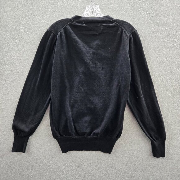 Comme Des Garcons PLAY Men Sweatshirt M Black Heart Patch Embroidery Cardigan - Picture 5 of 7